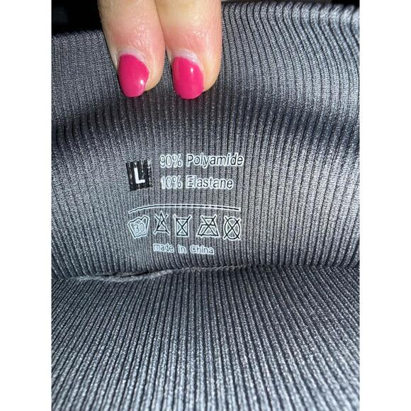 Halara High Waisted Butt Scrunch Tummy Control 7/8 Yoga Leggings Gray Size L NEW - Picture 7 of 9